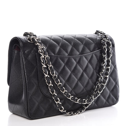 Chanel Caviar Quilted Jumbo Double Flap Black 3 of 10