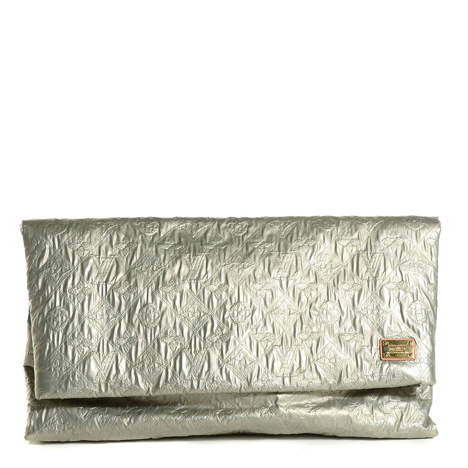 Louis Vuitton Jacquard Quilted Monogram Limelight Clutch GM Perle 1 of 5