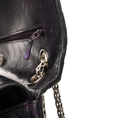 Chanel Metallic Aged Calfskin Quilted 2.55 Reissue 227 Flap Purple 14 of 23