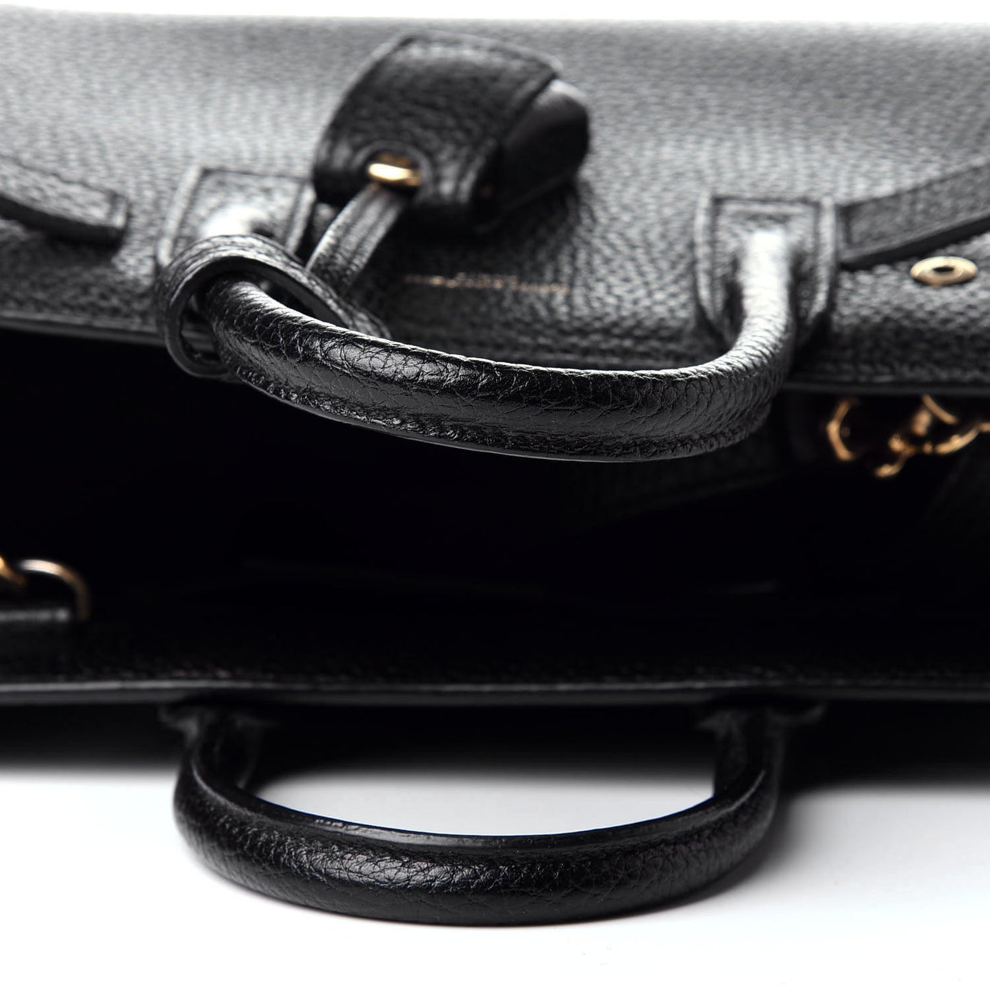 Grained Calfskin Nano Sac De Jour Black
