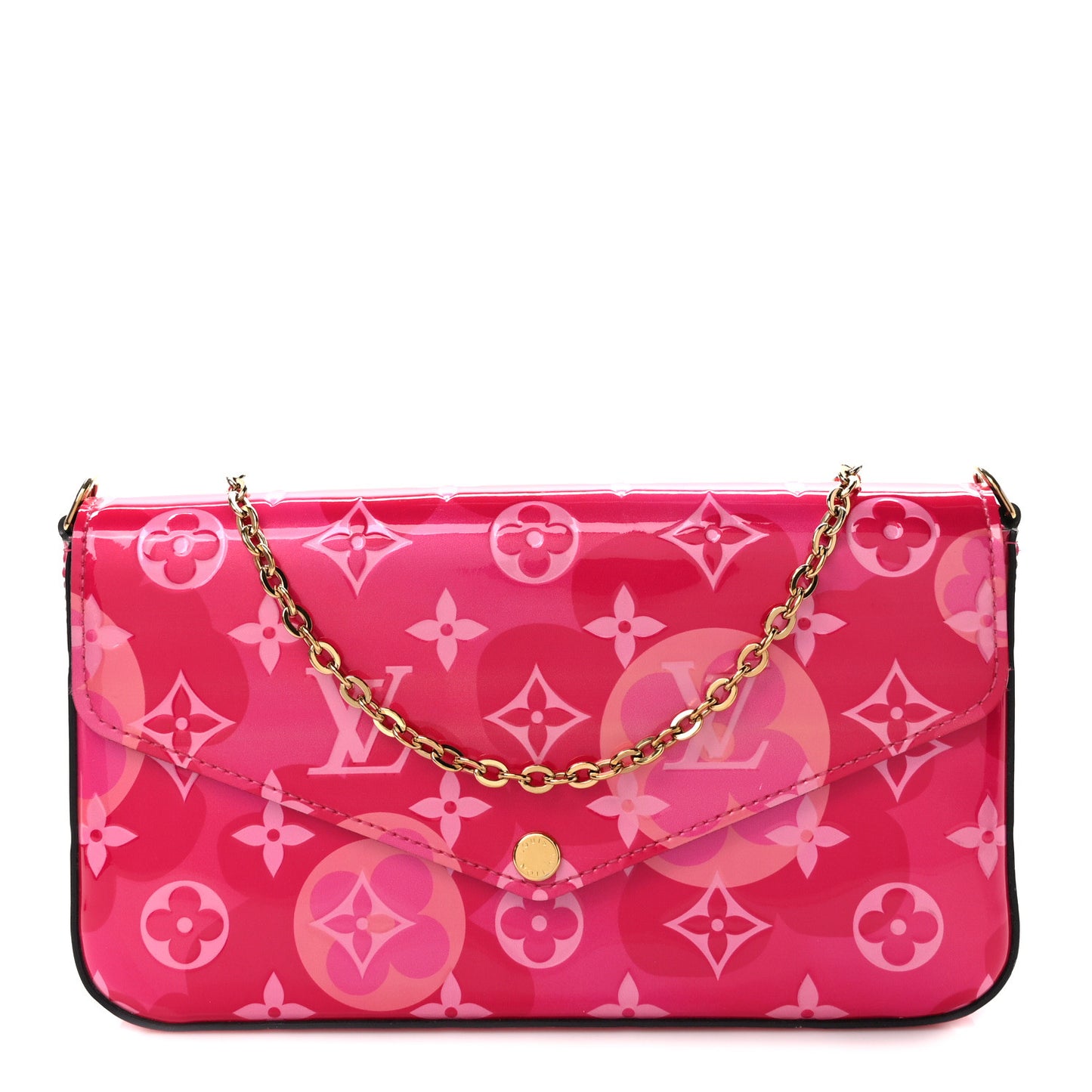 Vernis Valentine Pochette Felicie Chain Wallet Fuchsia