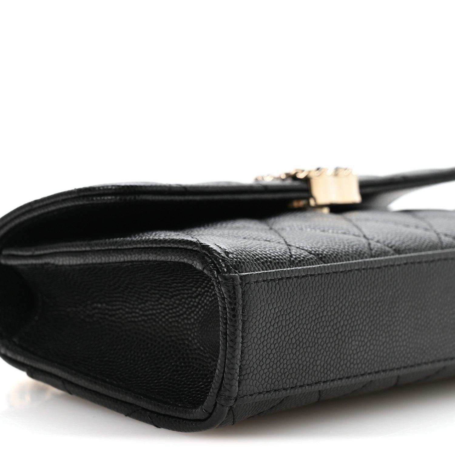 Chanel Caviar Quilted Chain Match Top Handle Phone Holder With Chain Black 9 of 10