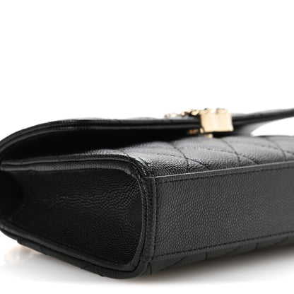 Chanel Caviar Quilted Chain Match Top Handle Phone Holder With Chain Black 9 of 10