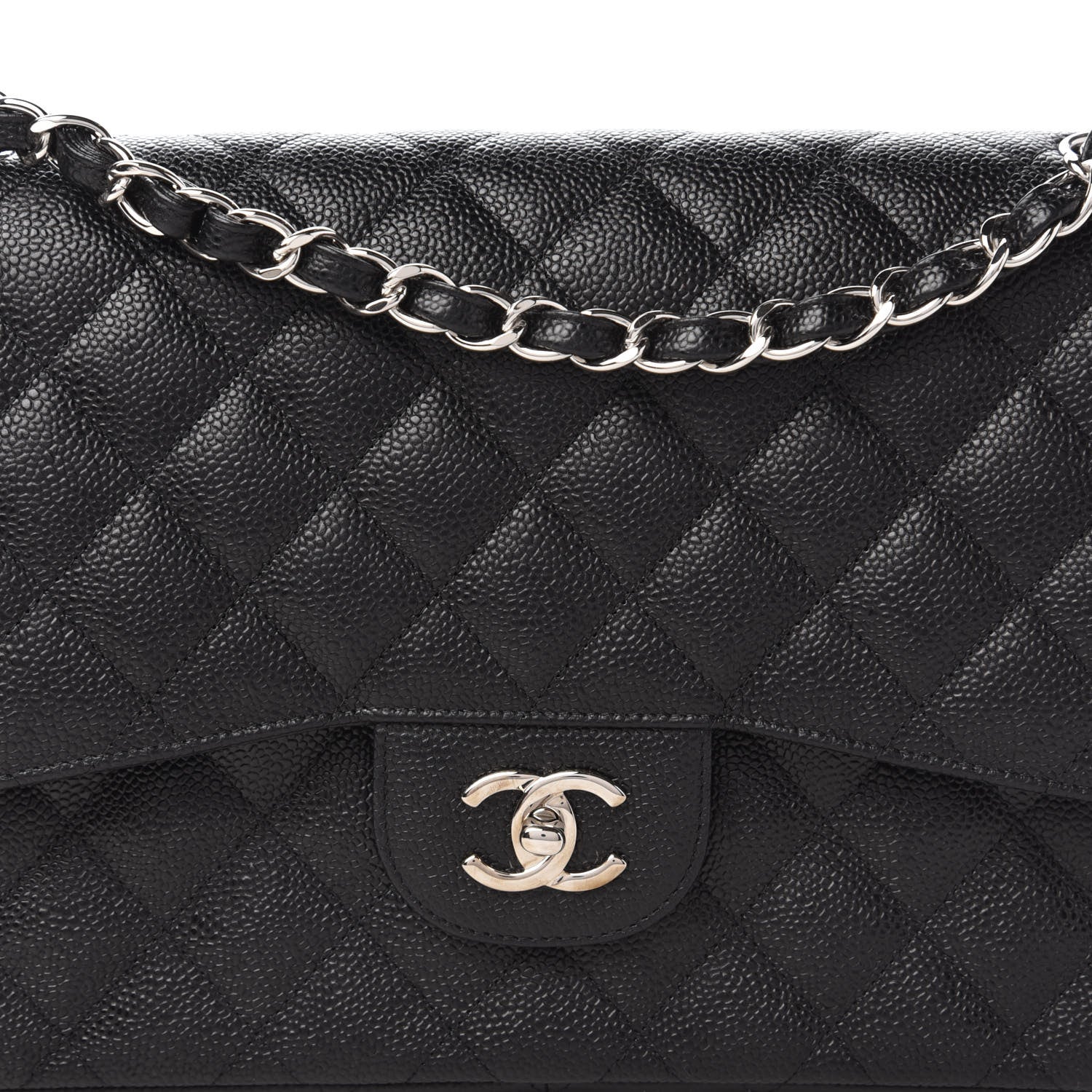 Chanel Caviar Quilted Jumbo Double Flap Black 11 of 11