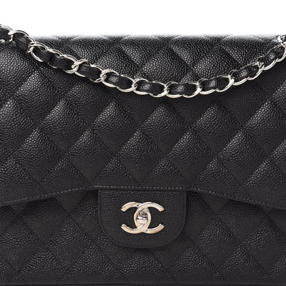 Chanel Caviar Quilted Jumbo Double Flap Black 11 of 11