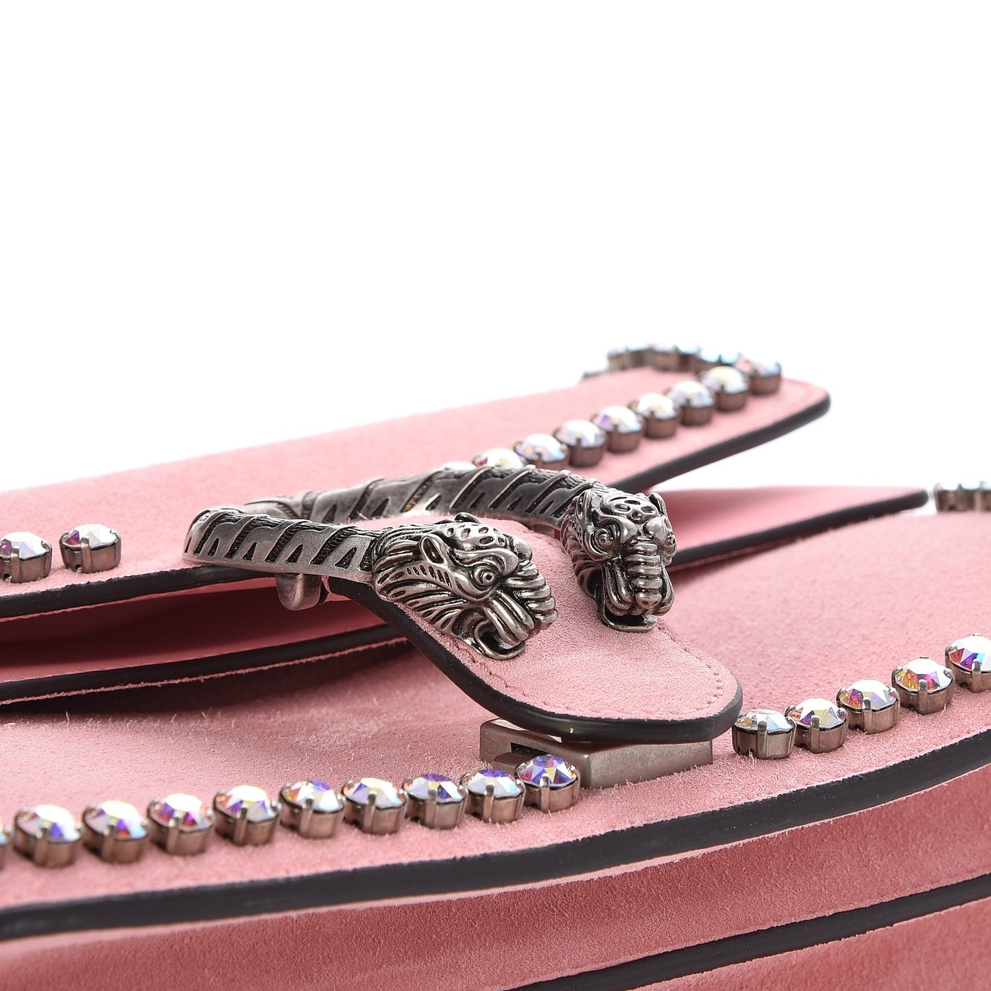 Suede Crystal Small Dionysus Shoulder Bag Peonia