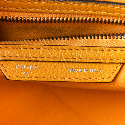 Celine Drummed Calfskin Mini Luggage Ocre 6 of 17