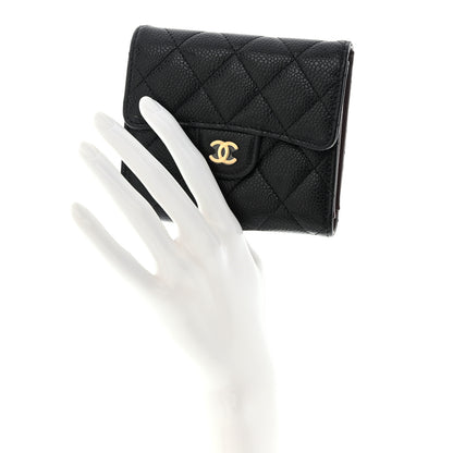 Chanel Caviar Quilted Compact Flap Wallet Black 2 of 9