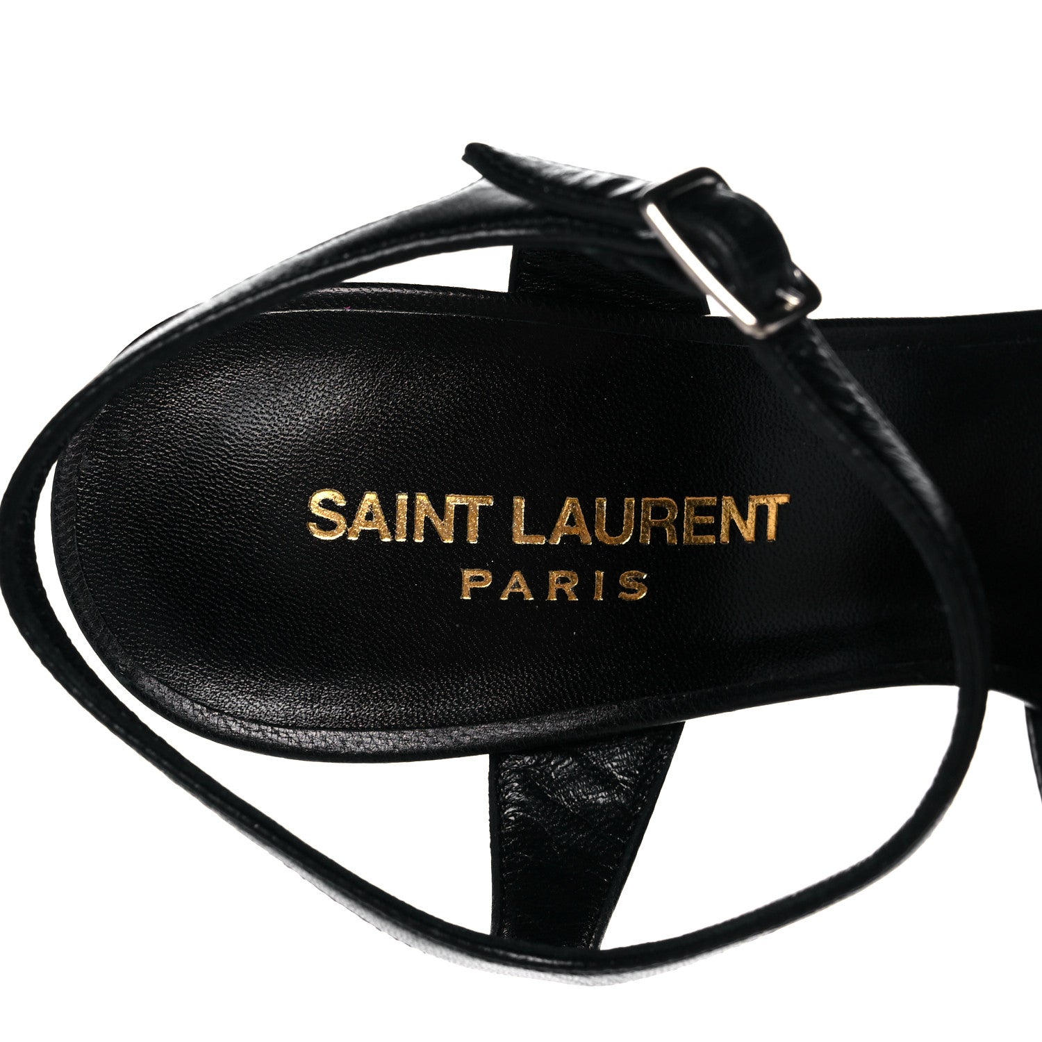 Saint Laurent Vendome Bianca Bow Platform Sandals 37 Black 7 of 10