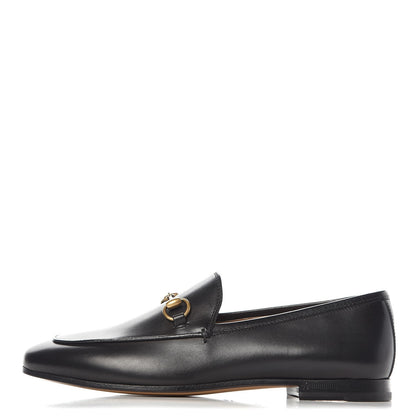 Gucci Calfskin Womens Jordaan Loafers 37 Black 1 of 13