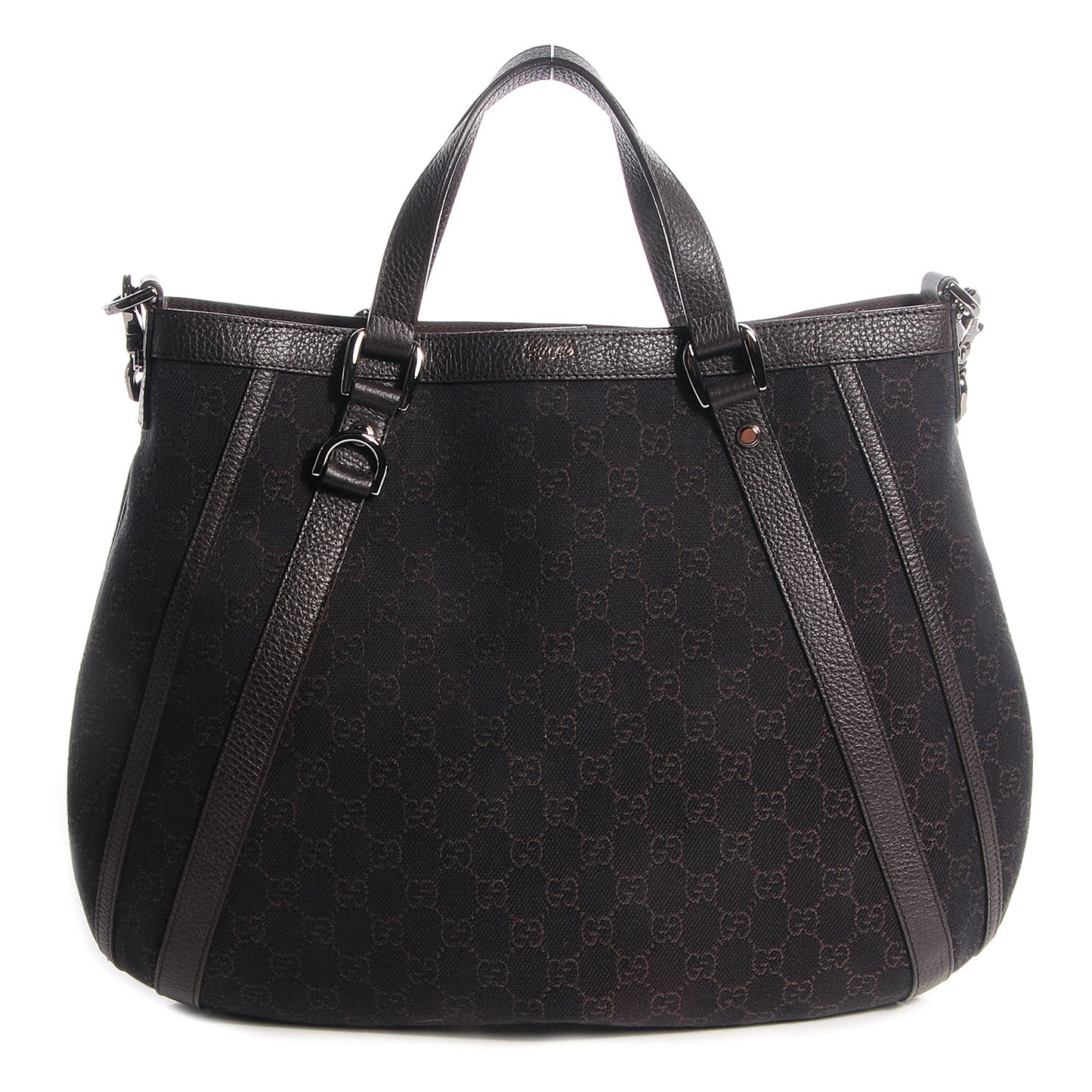 Monogram Medium Abbey Convertible Tote Dark Brown