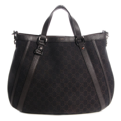 Gucci Monogram Medium Abbey Convertible Tote Dark Brown 1 of 7