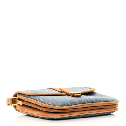 Saint Laurent Suede All-Over Monogram Small Le Monogramme Satchel Denim 4 of 12