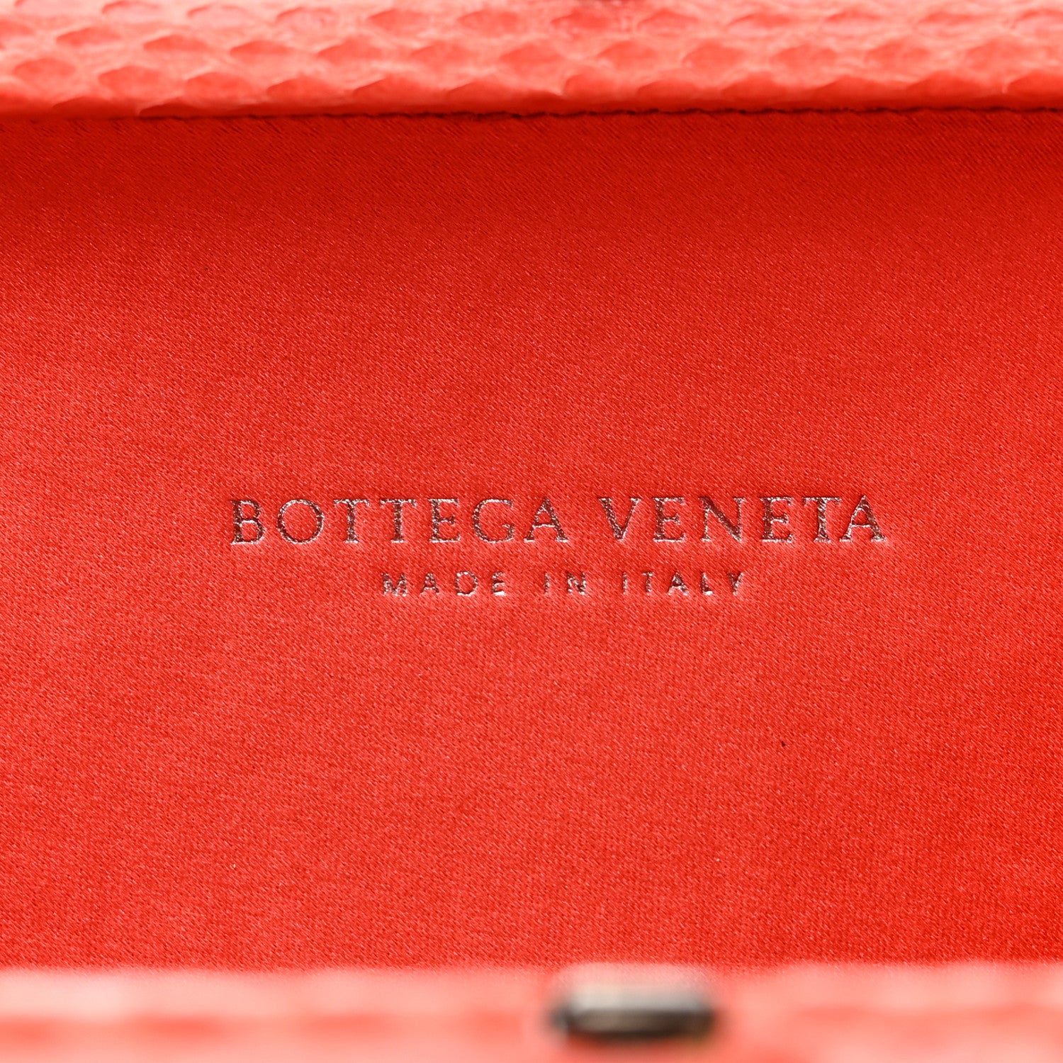 Bottega Veneta Satin Intreccio Impero Ayers Knot Clutch Magma 6 of 6