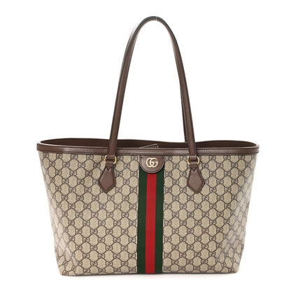 Gucci GG Supreme Monogram Medium Ophidia Shopping Tote  Brown 1 of 10