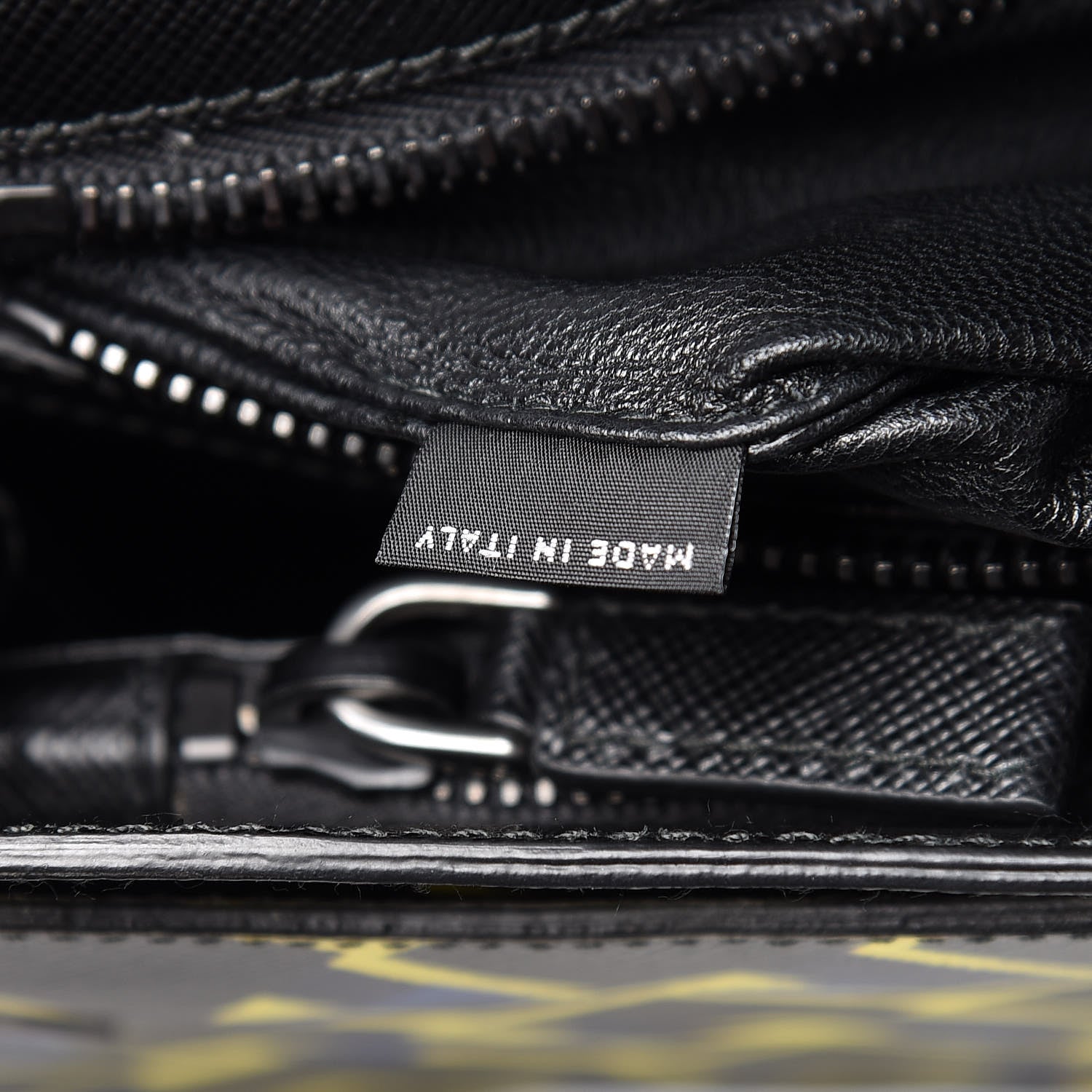 Prada Saffiano Print Wristlet Black 7 of 11