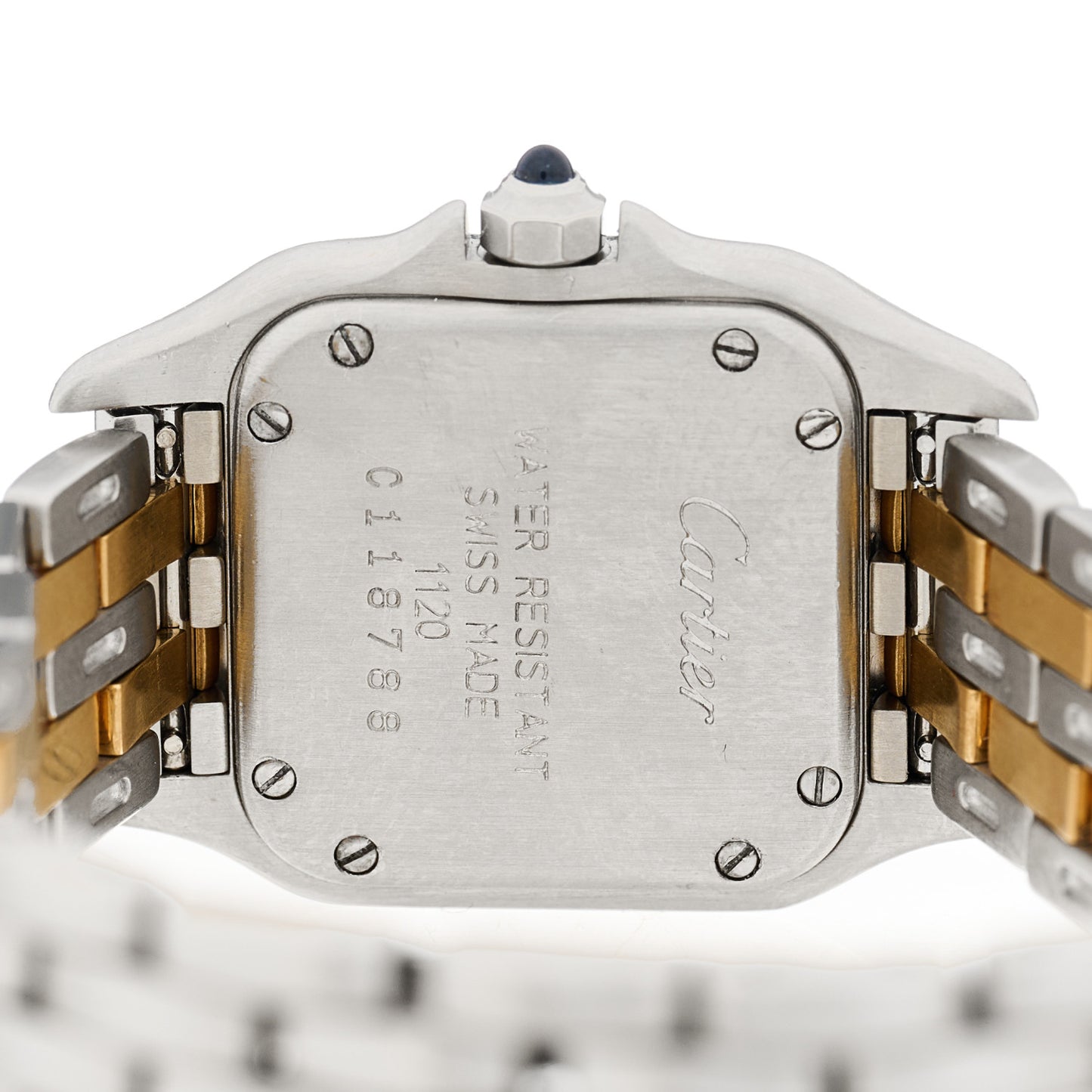 Stainless Steel 18K Yellow Gold 22mm Panthere Quartz Watch
