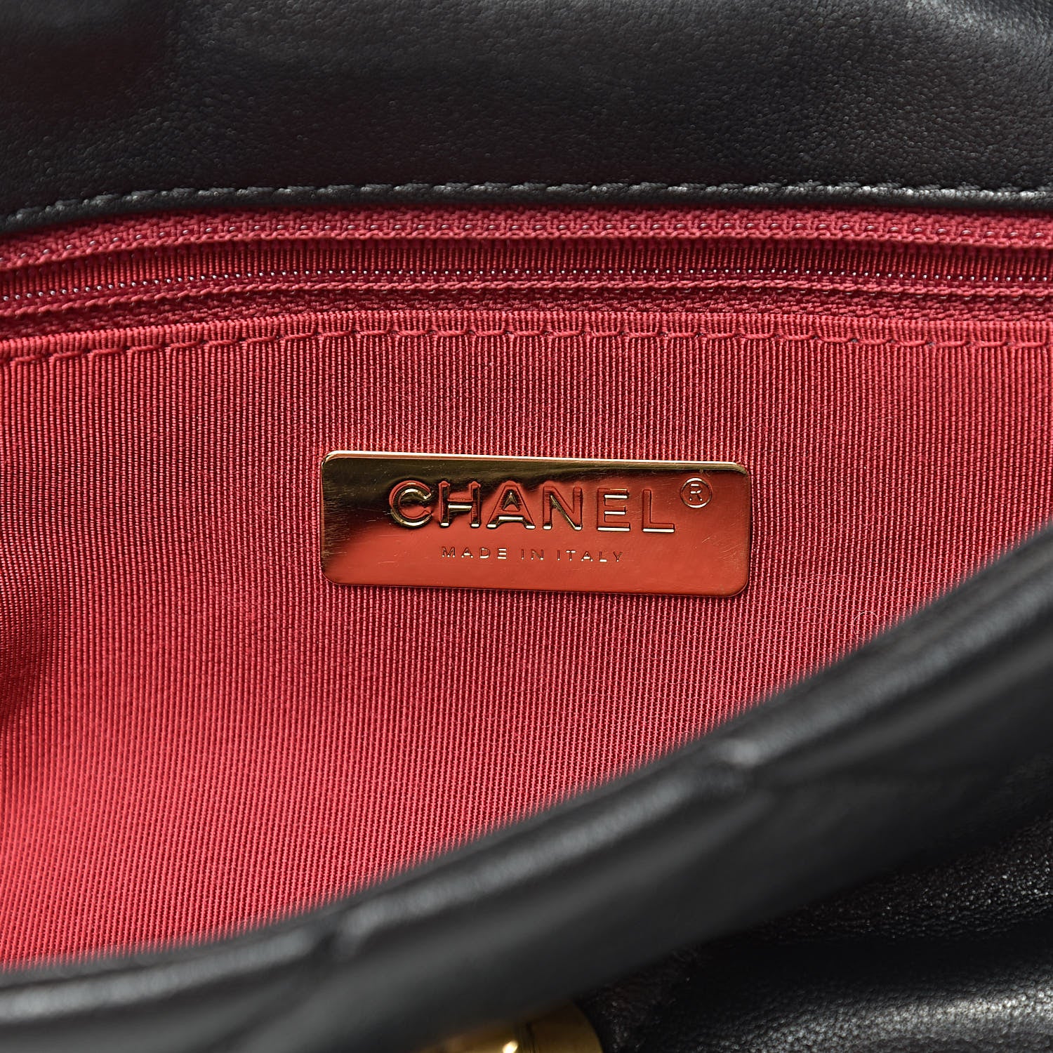 Chanel Lambskin Quilted Medium 19 Flap Black 7 of 11