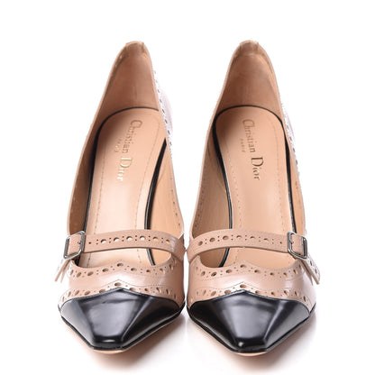 Christian Dior Calfskin Spectadior High Heel Pumps 39.5 Nude Black 2 of 8