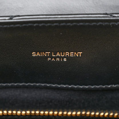 Saint Laurent Calfskin Y Quilted Monogram Medium Loulou Chain Satchel Black 6 of 9