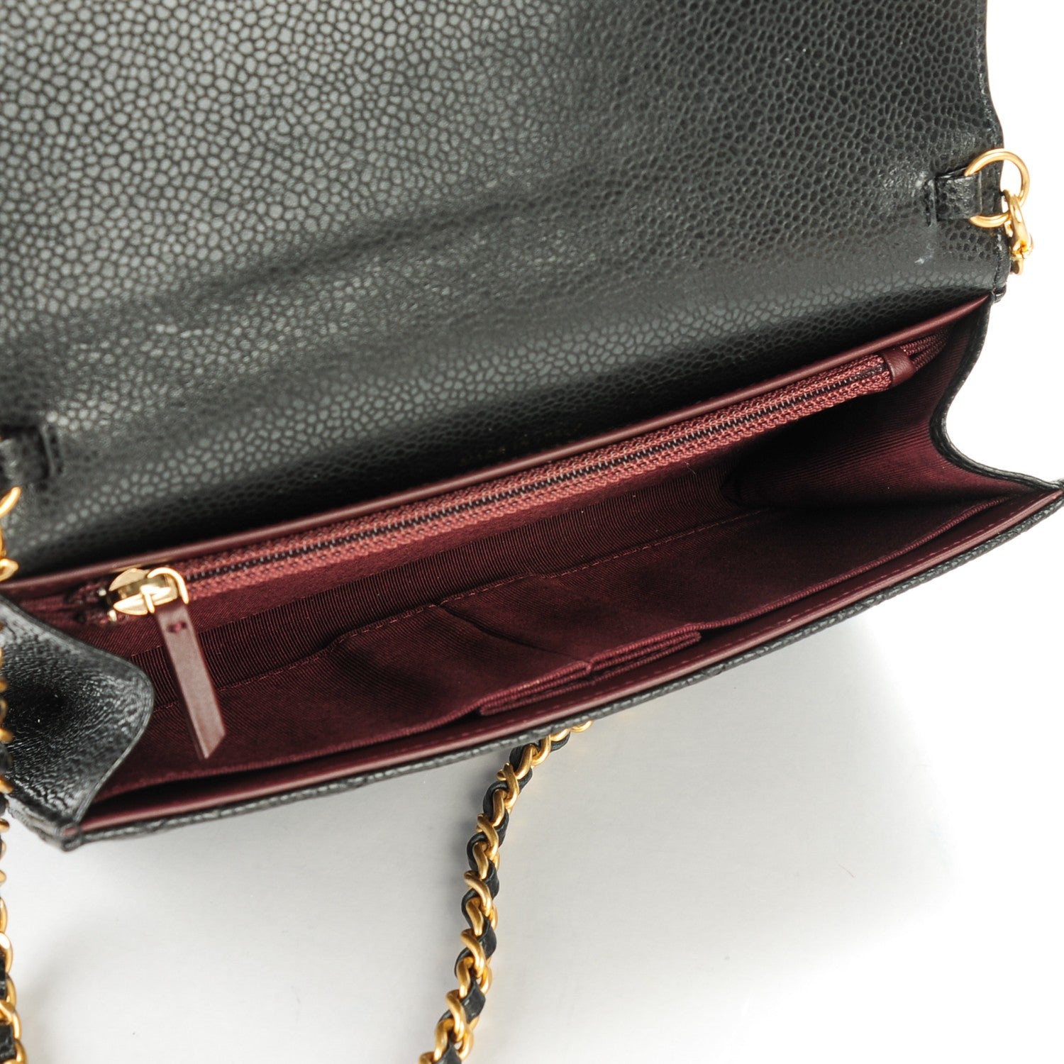 Chanel Caviar Quilted Wallet on Removable Chain Black 6 of 8