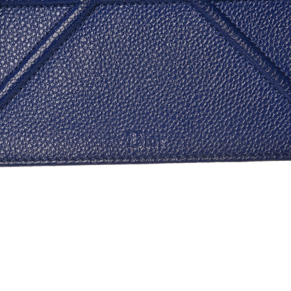 Christian Dior Grained Calfskin Diorama Wallet on Chain Pouch Blue 6 of 8