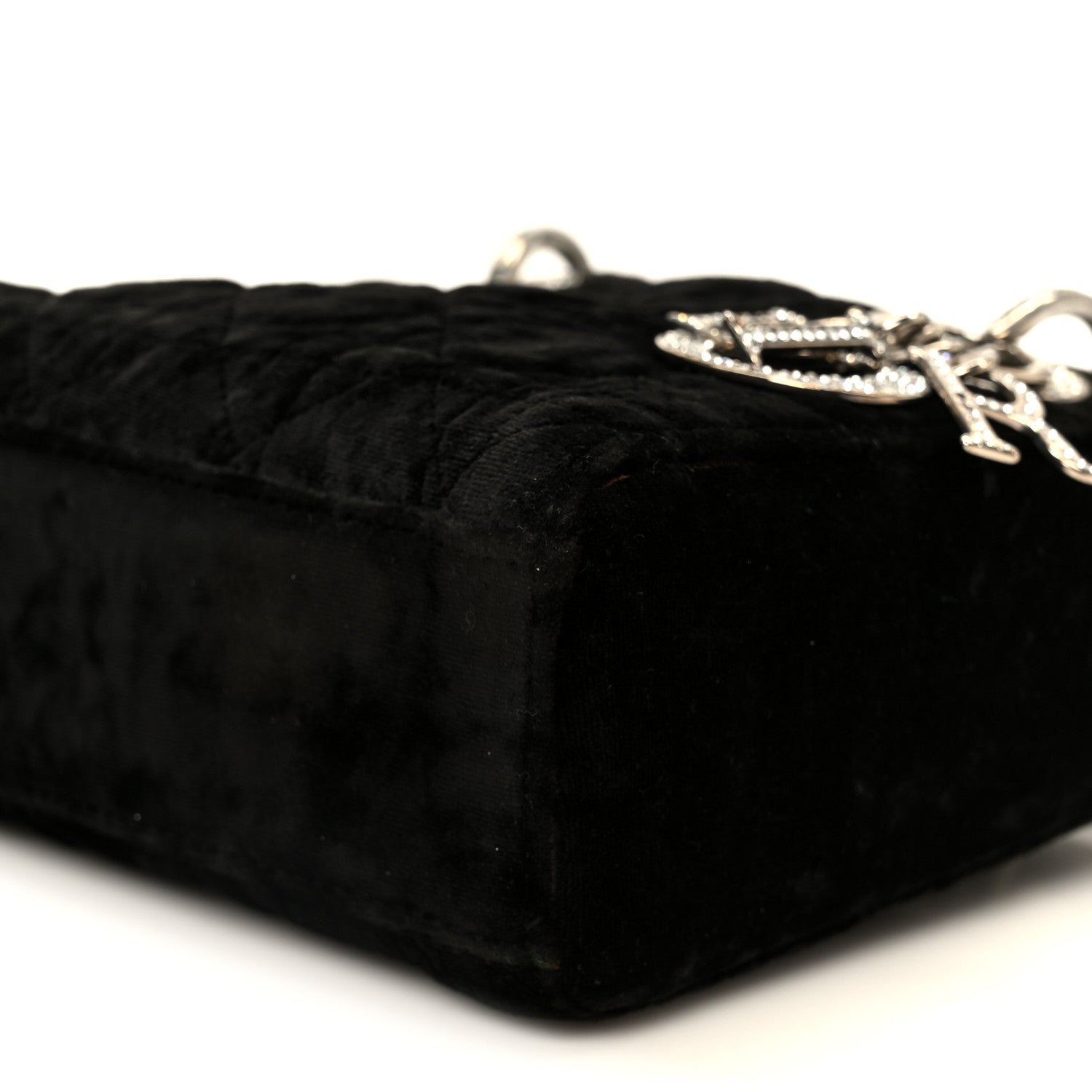 Christian Dior Velvet Crystal Mini Lady Dior Black 1846648