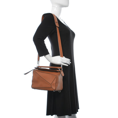 Loewe Calfskin Small Puzzle Bag Tan 2 of 8