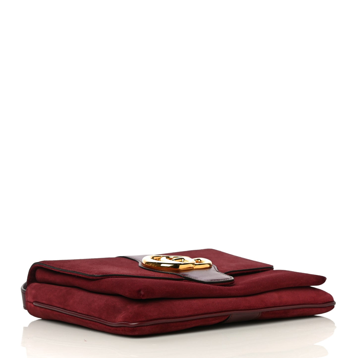 Suede Medium Arli Flap Shoulder Bag Vintage Bordeaux