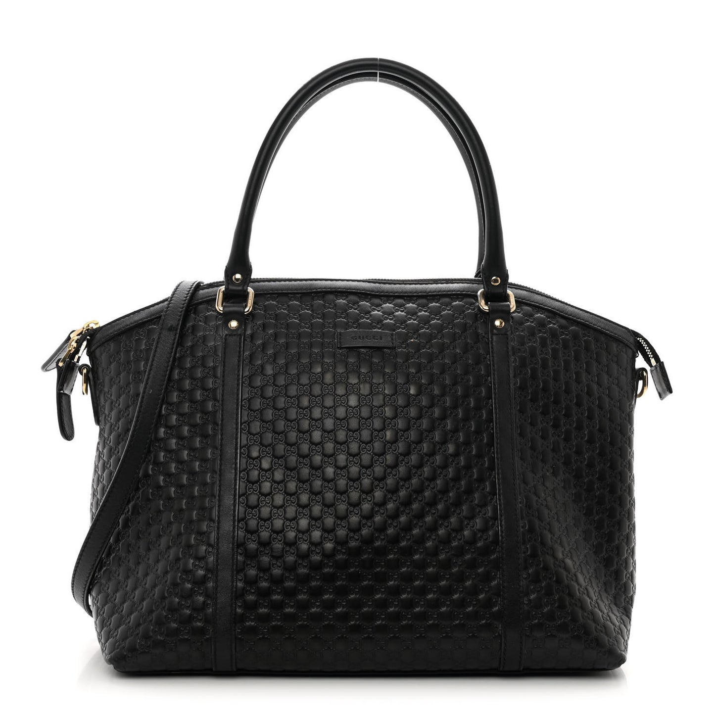 Soft Microguccissima Dome Satchel Black