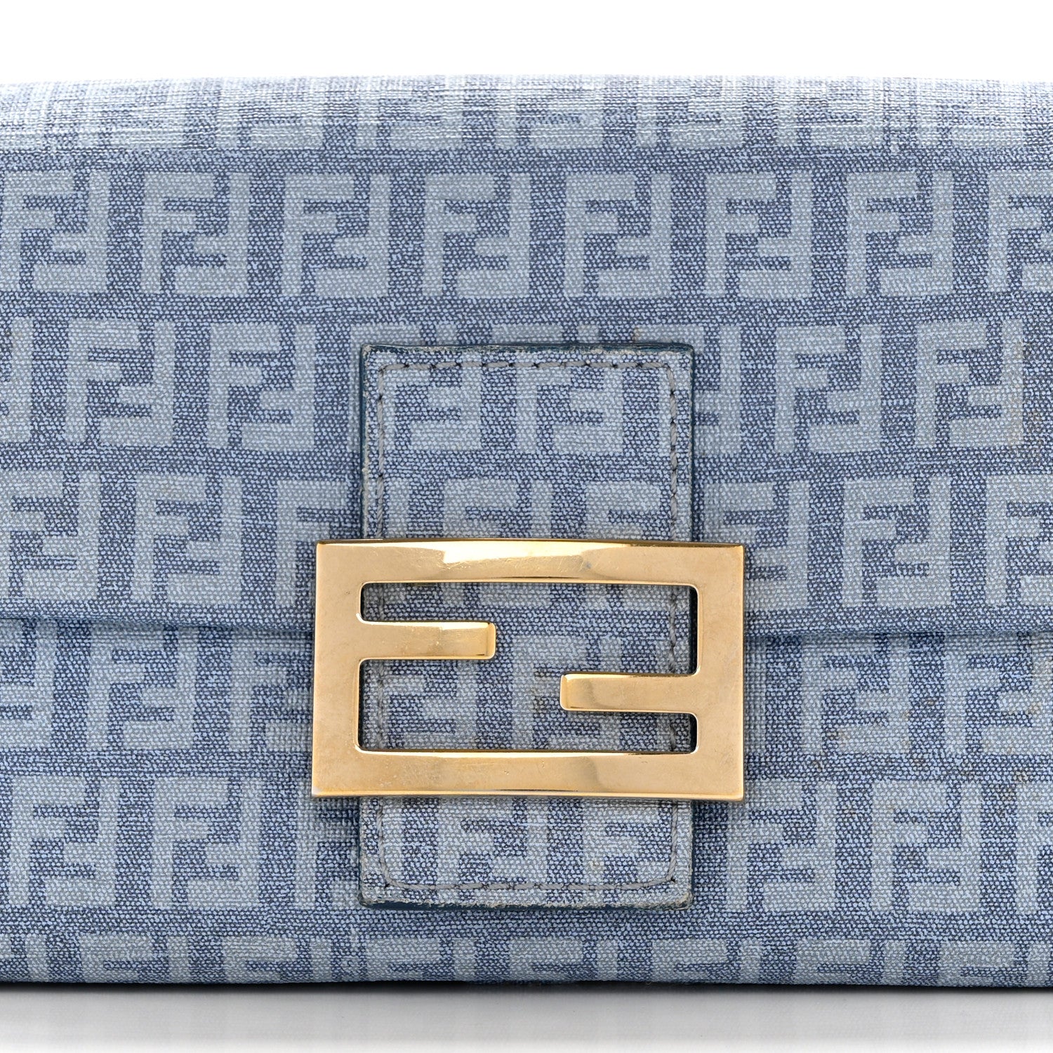 Fendi Zucchino Spalmati Forever Mini Mama Baguette Celeste 8 of 14