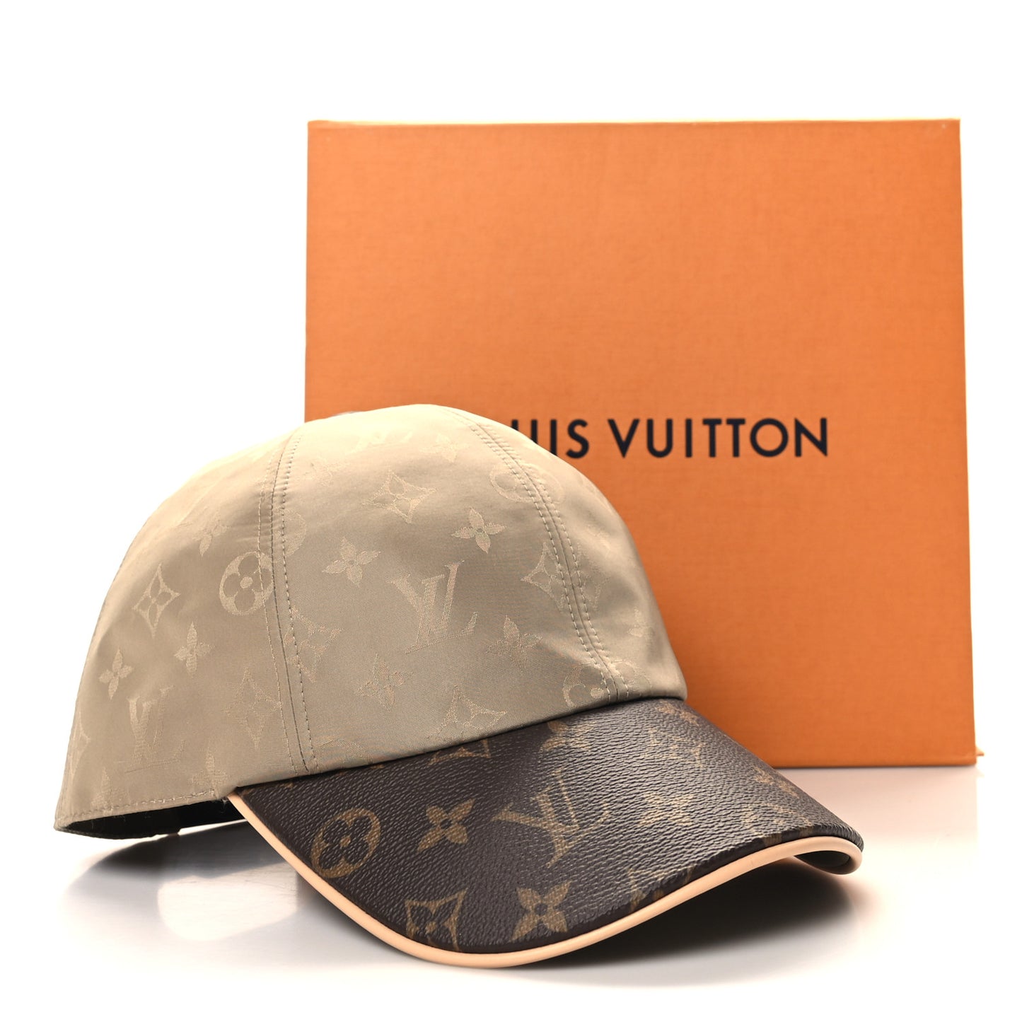Monogram Polyester Silk LV Get Ready Cap M Beige