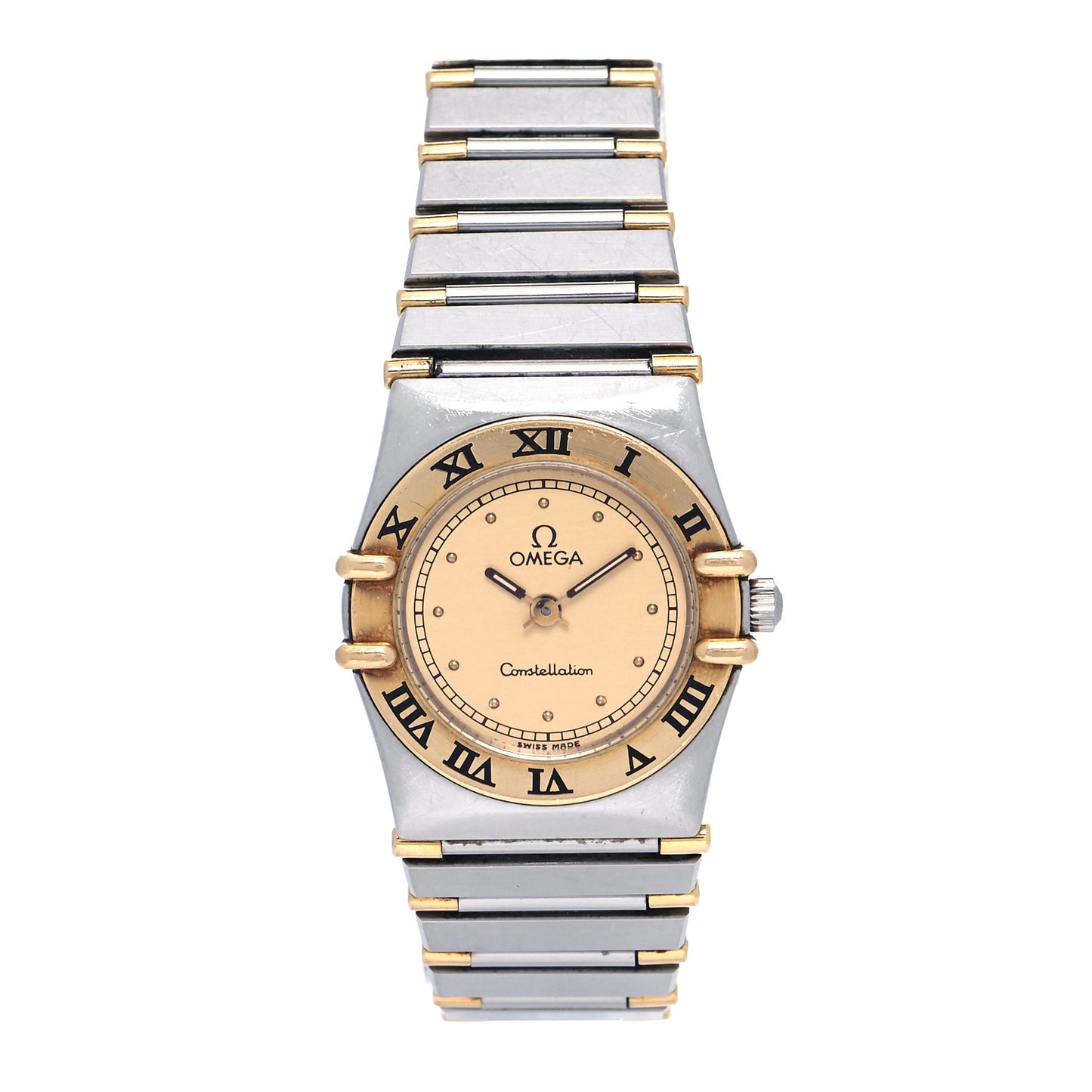 Stainless Steel 18K Yellow Gold 22mm Constellation Quartz Watch Champagne 795.1080