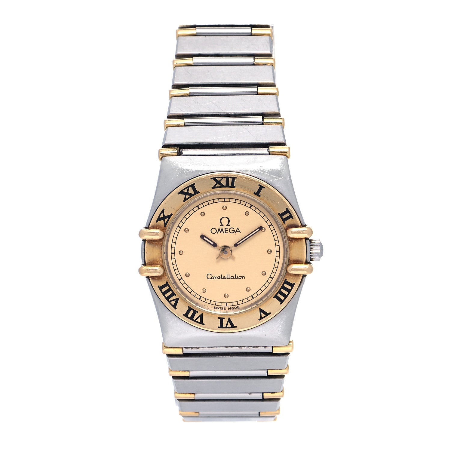 Omega Stainless Steel 18K Yellow Gold 22mm Constellation Quartz Watch Champagne 795.1080 1 of 4