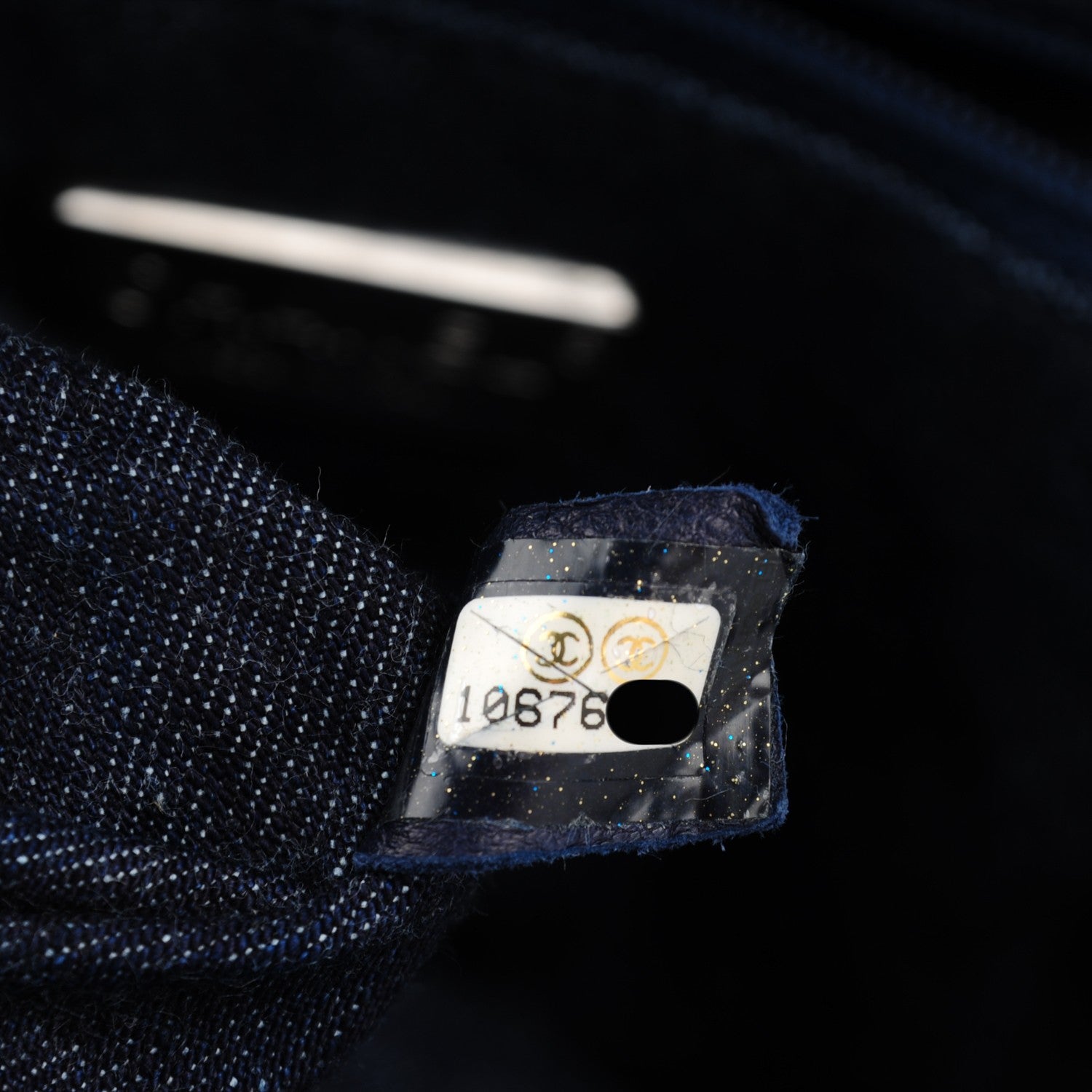 Chanel Denim Patchwork Triple Chain Flap Blue 6 of 7
