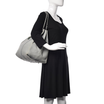 Chanel Iridescent Caviar Camellia Flower Shopping Tote Grey 2 of 12