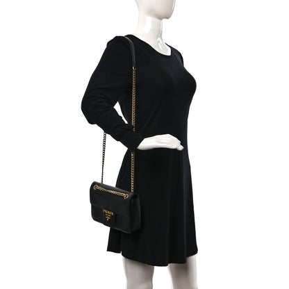 Prada Saffiano Flap Shoulder Bag Black 2 of 11