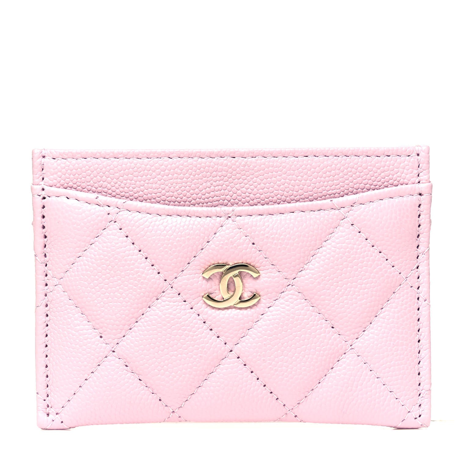 Chanel Caviar Quilted Card Holder Light Pink 1 of 7