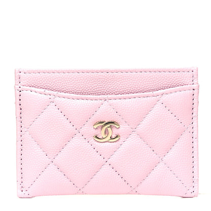 Chanel Caviar Quilted Card Holder Light Pink 1 of 7