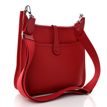 Hermes Taurillon Clemence Evelyne III PM Rouge Casaque 3 of 10