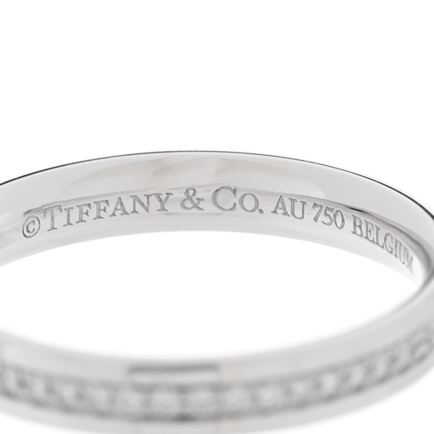 18K White Gold Diamond Metro Wedding Band Ring 52 6
