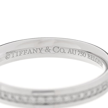 Tiffany 18K White Gold Diamond Metro Wedding Band Ring 52 6 4 of 4