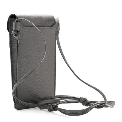 Celine Grained Calfskin Phone Pouch With Flap Grey 3 of 10