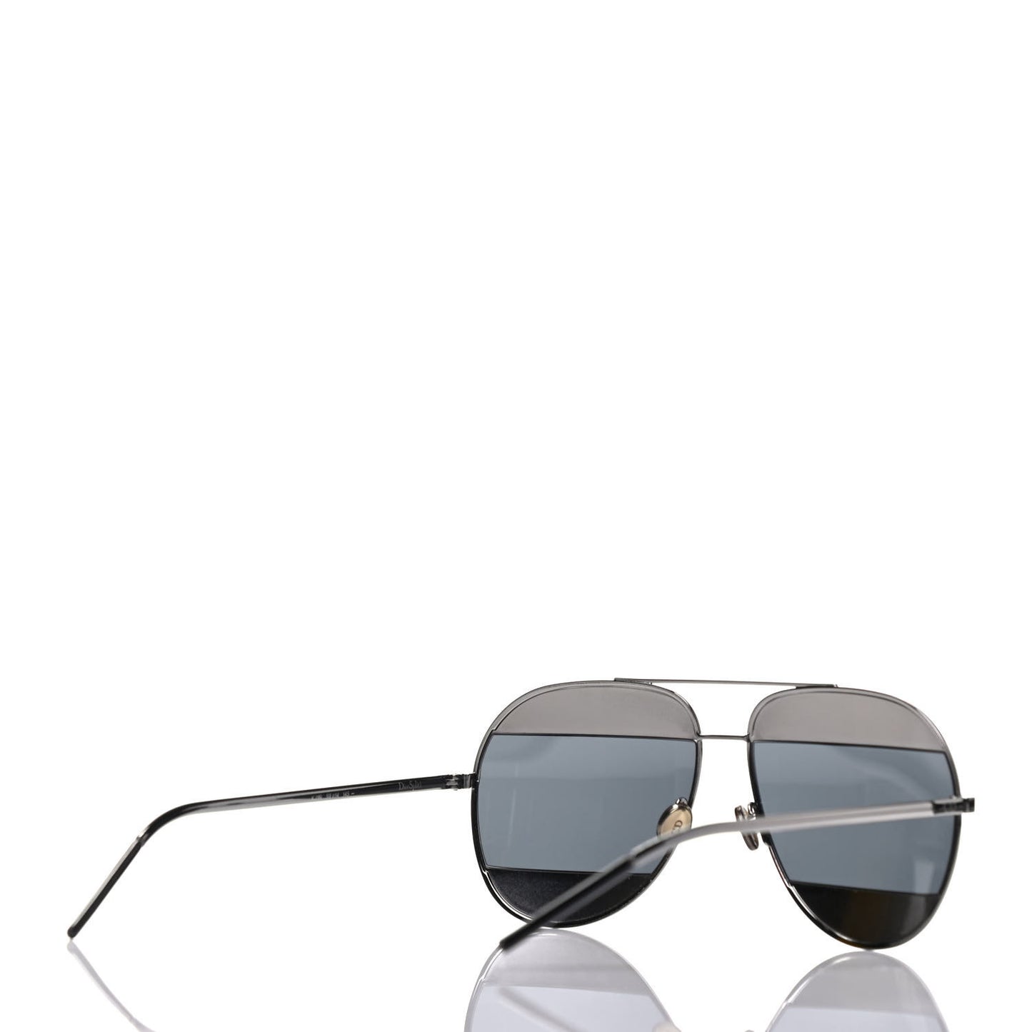 Metal Split 1 Aviator Sunglasses Silver Blue