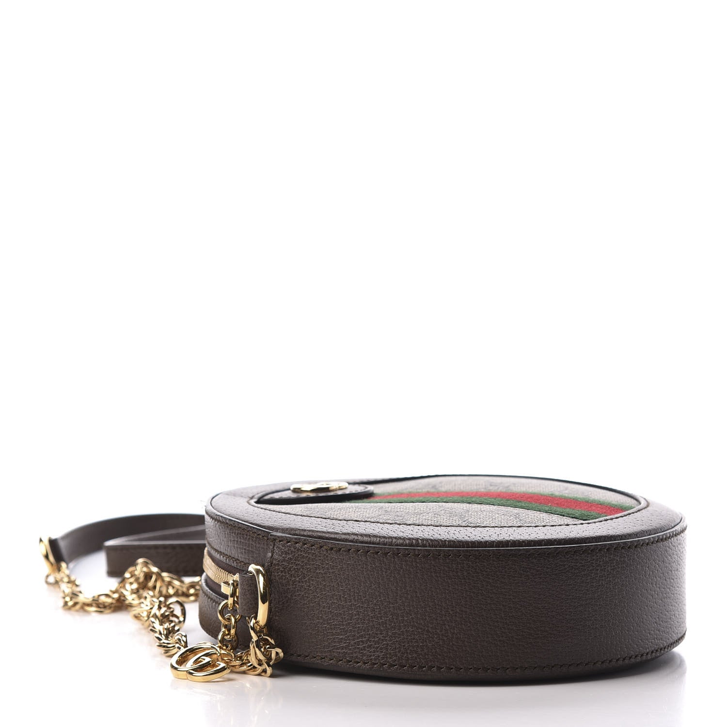 Gucci GG Supreme Monogram Web Mini Ophidia Round Shoulder Bag Brown 4 of 10