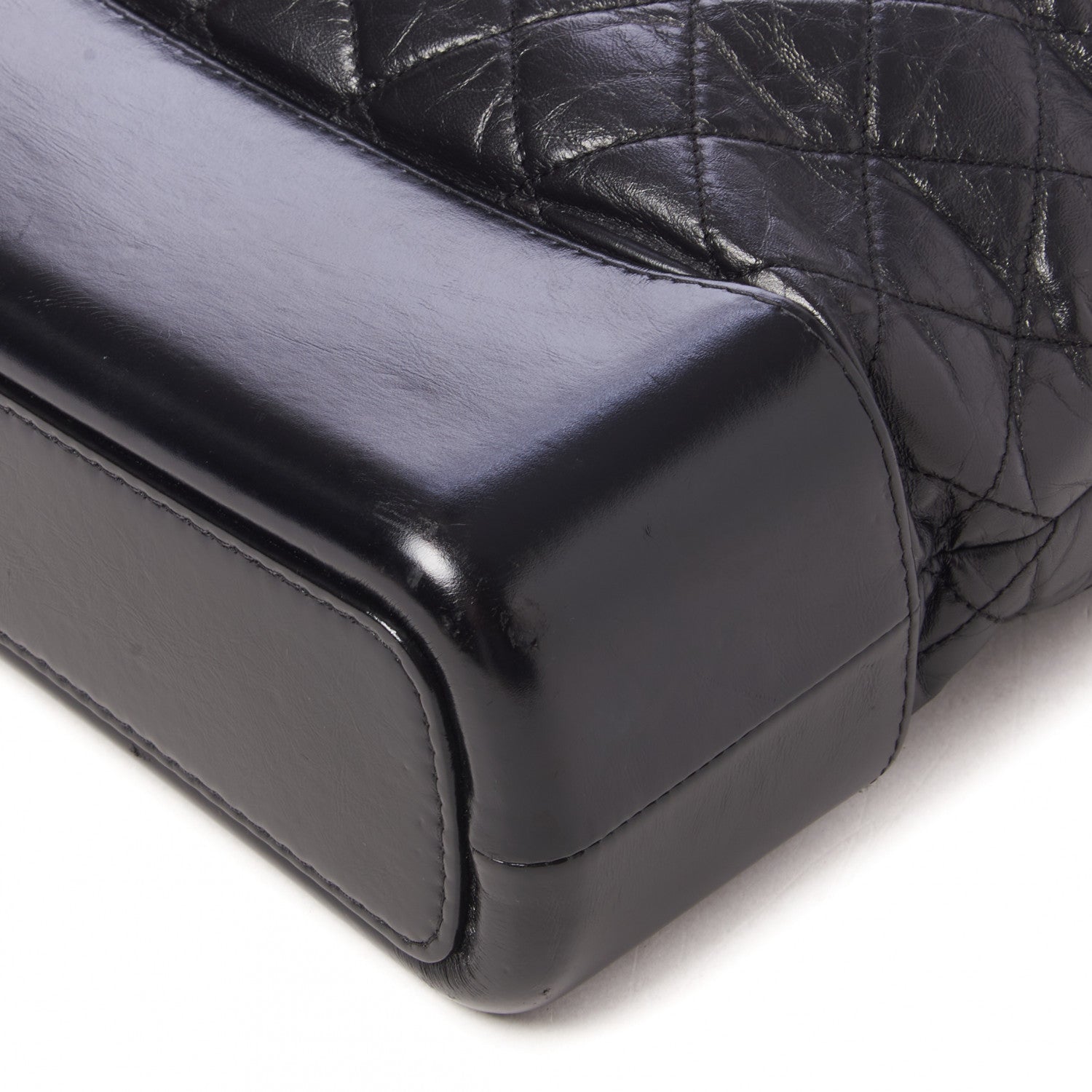 Chanel Aged Calfskin Quilted Large Gabrielle Hobo Black 4 of 9