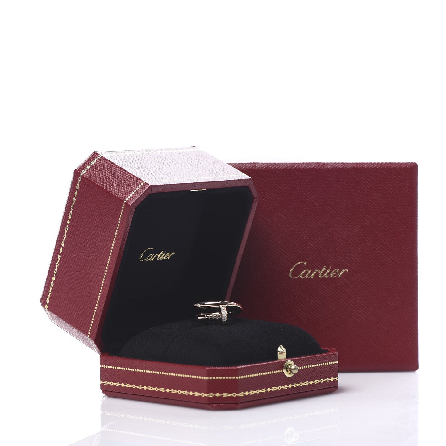 18K Pink Gold Diamond Juste Un Clou Ring 49 4.75