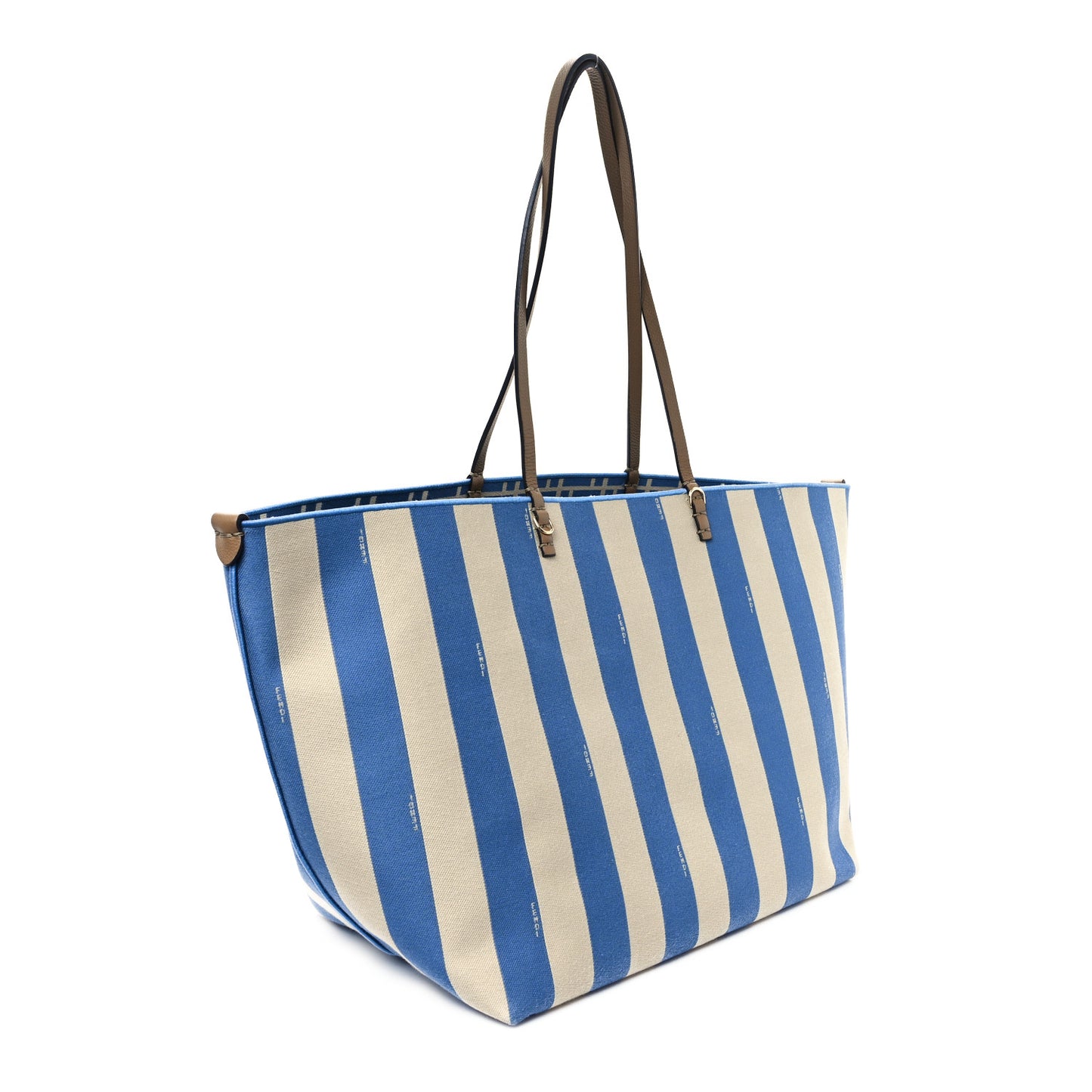 Pequin Vitello Reversible Large Shopping Tote Blue