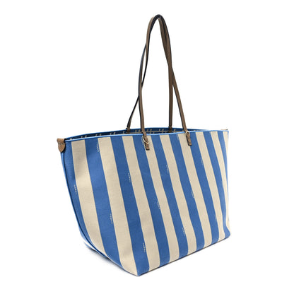 Fendi Pequin Vitello Reversible Large Shopping Tote Blue 3 of 17
