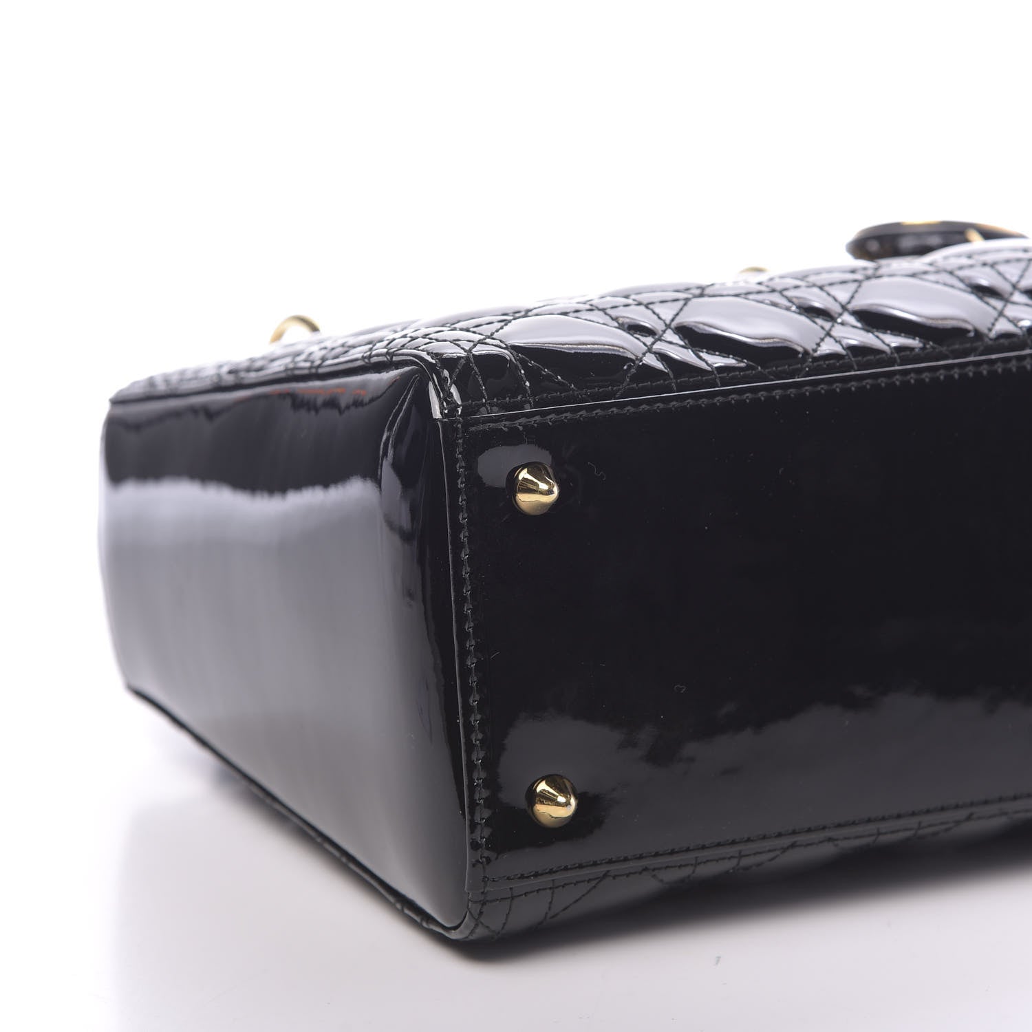 Christian Dior Patent Cannage Medium Lady Dior Black 8 of 10